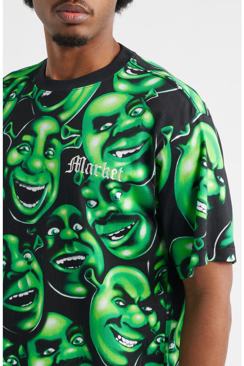 x Shrek™ Print T-Shirt, Alternate, color, MULTI GREEN
