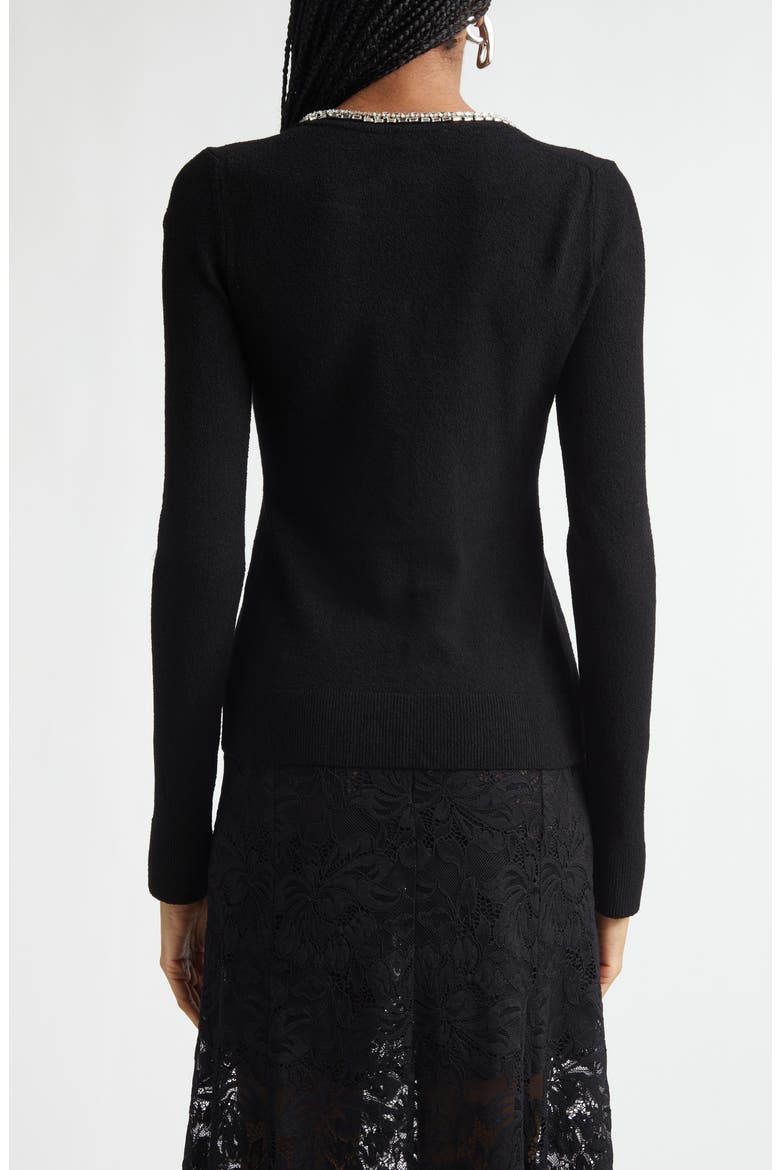 Embellished Cutaway Cardigan, Alternate, color, BLACK