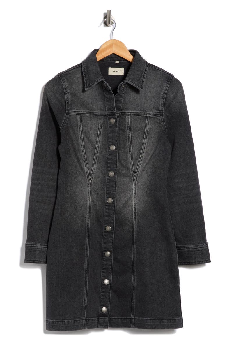 Peyton Long Sleeve Denim Dress, Alternate, color, LIGHT NIGHTSHADE
