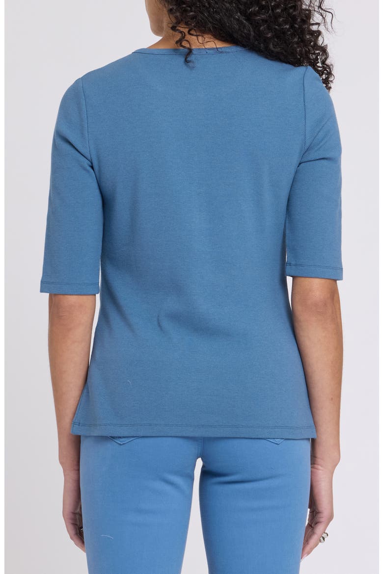 Rib Henley, Alternate, color, INDIGO MELODY