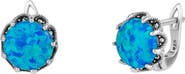 Spero London Round Opal High Quality Sterling Silver Earrings