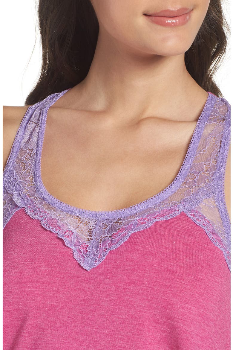 Intimates Lazy Sunday Pajamas, Alternate, color, HEATHER BLISS