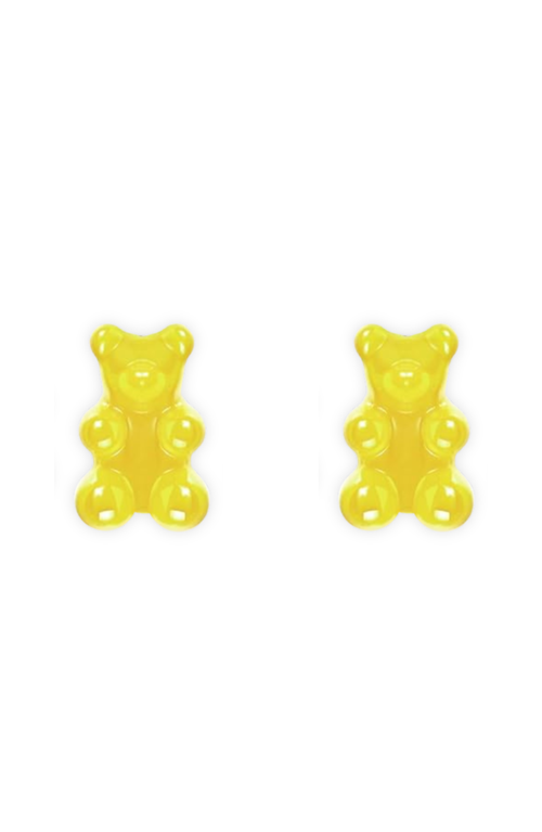 Little Miss Zoe Yummy Bear Stud Earrings In Gold