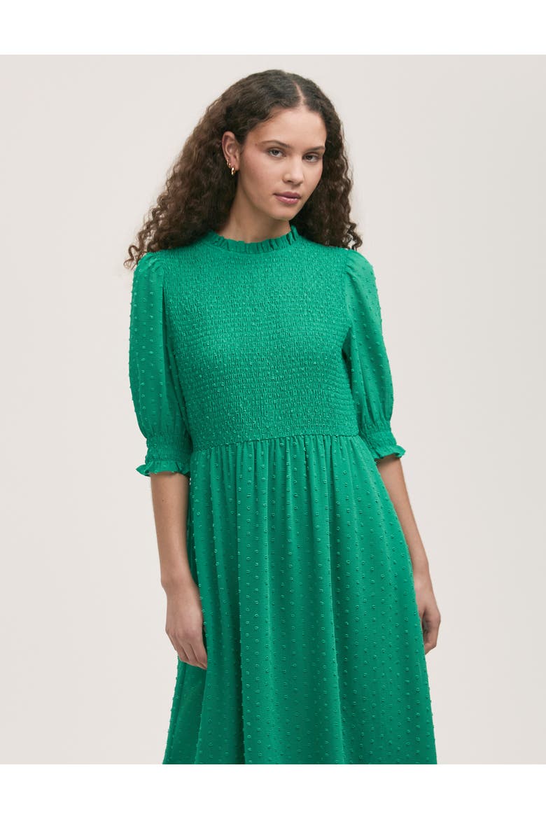 Amelia 3/4 Sleeve Chiffon Midi Dress, Alternate, color, Green