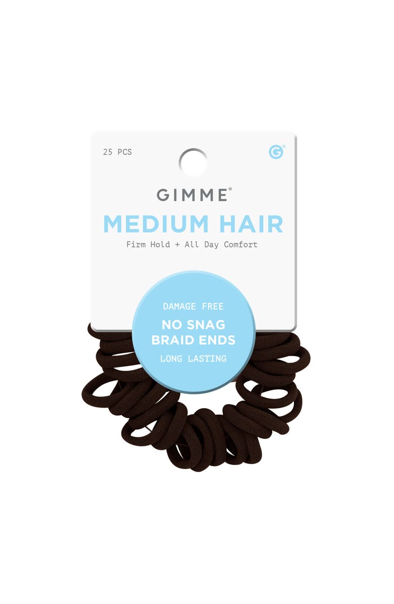 Gimme Beauty Braid Ends Medium Hair Bands, Main, color, Dark Brown