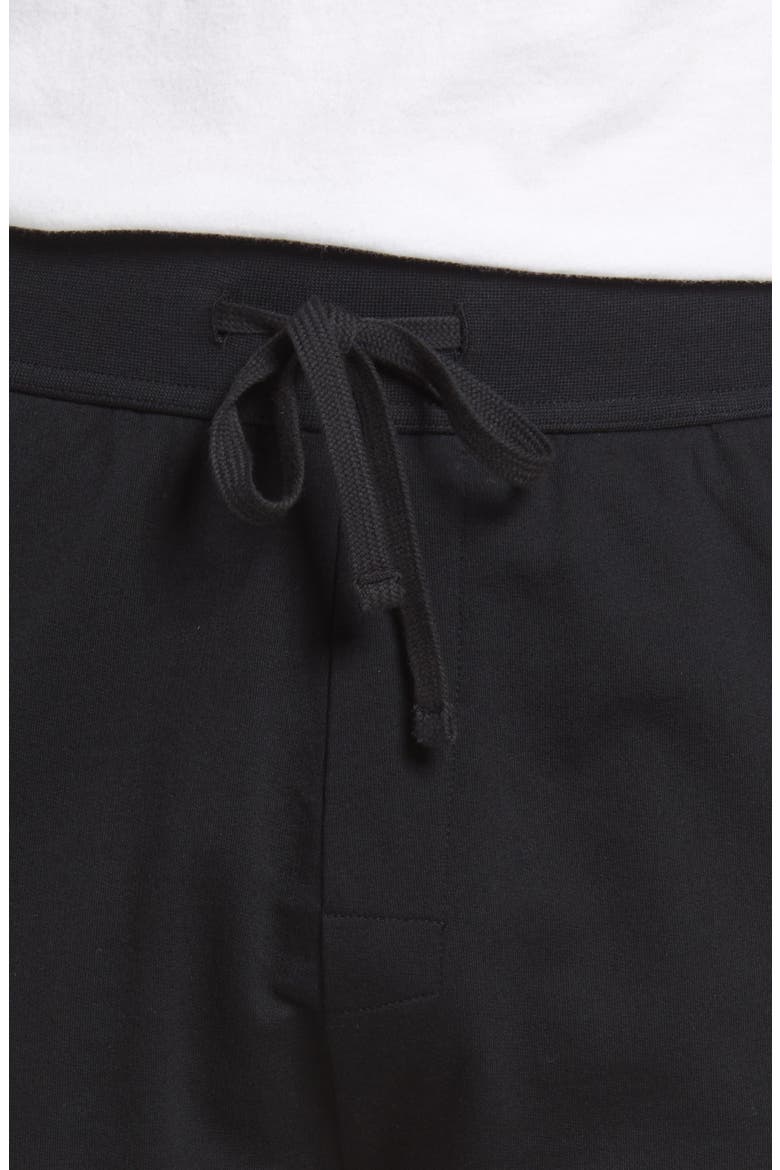 Essential Cotton Pajama Shorts, Alternate, color, BLACK