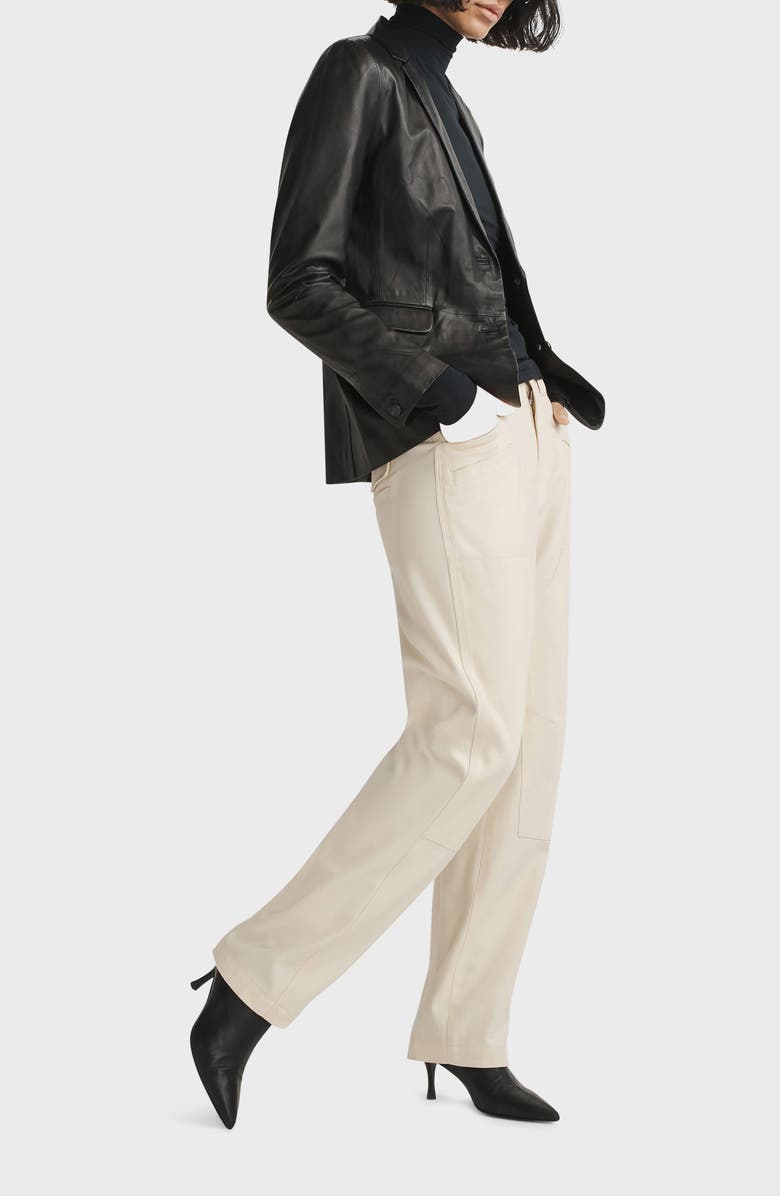 rag & bone Malia Twill Cargo Pants, Alternate, color, Ecru