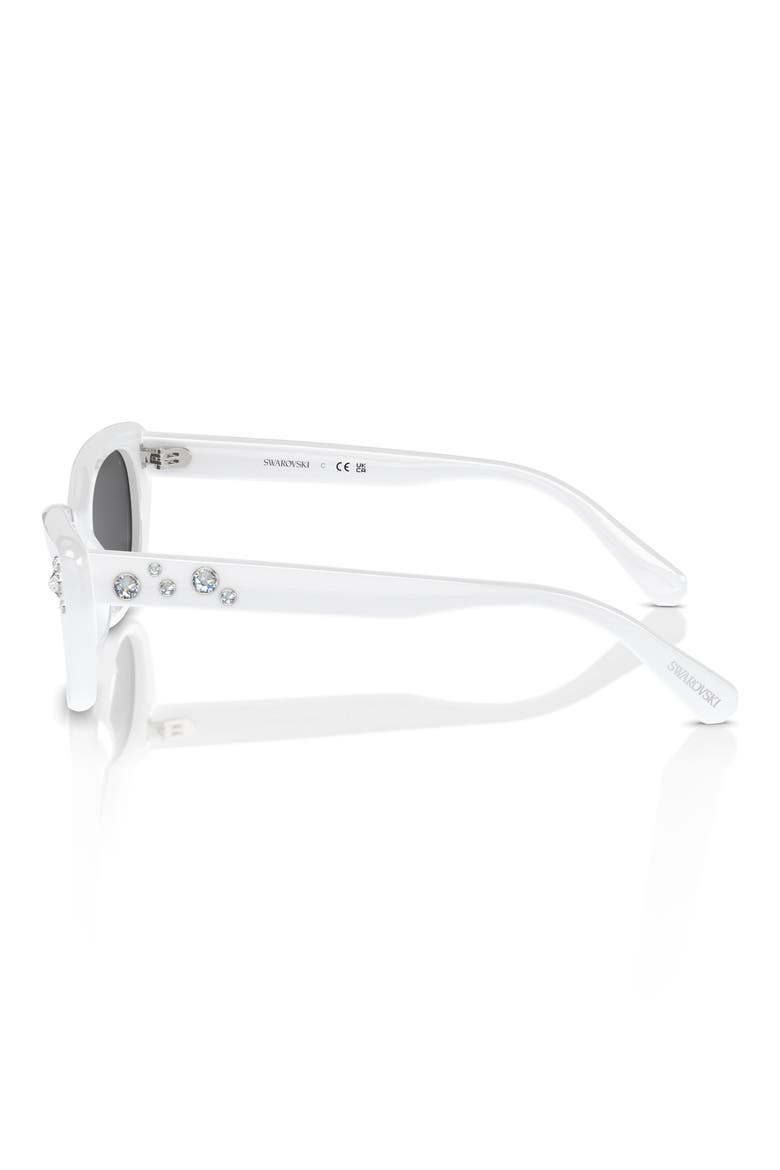 54mm Pillow Sunglasses, Alternate, color, WHITE
