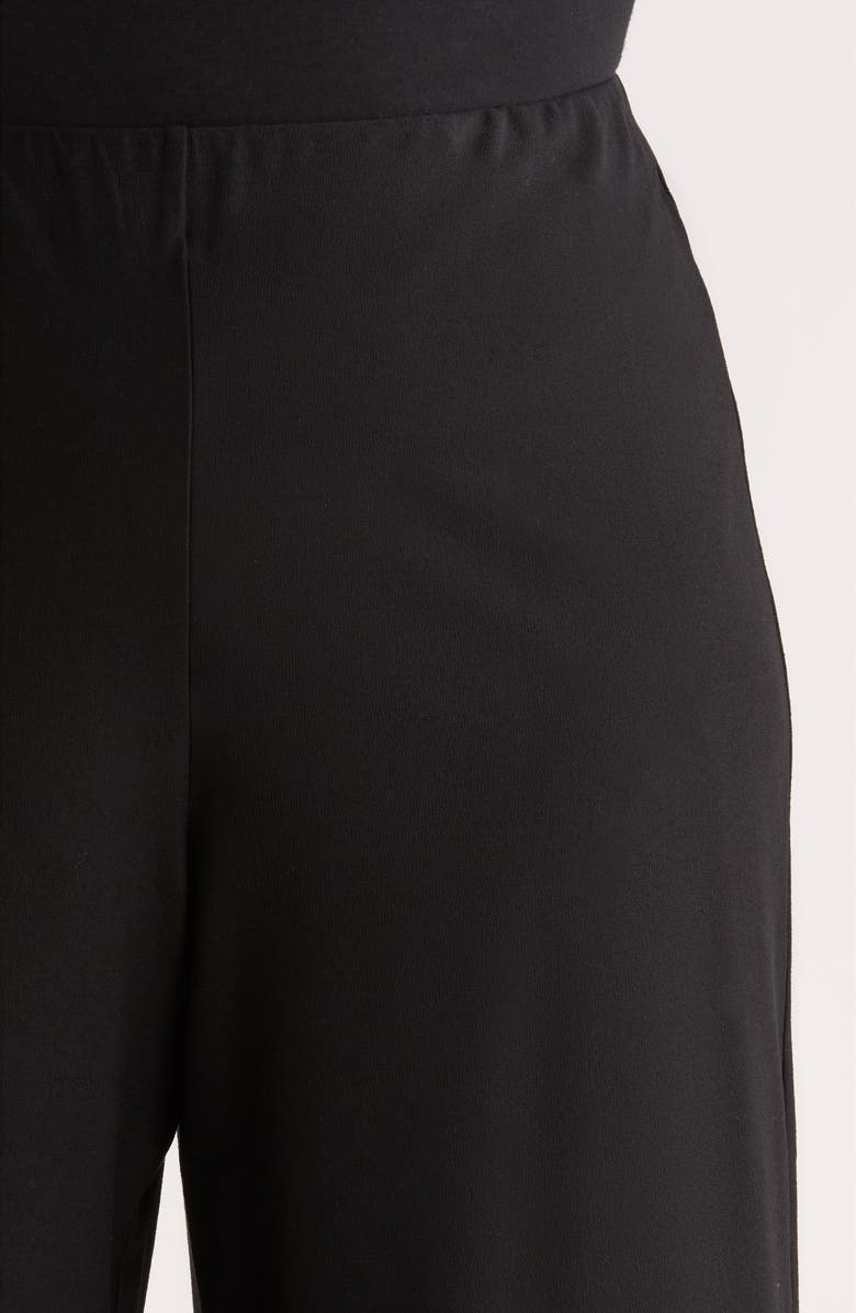Eileen Fisher Ankle Wide Leg Pants, Alternate, color, Black