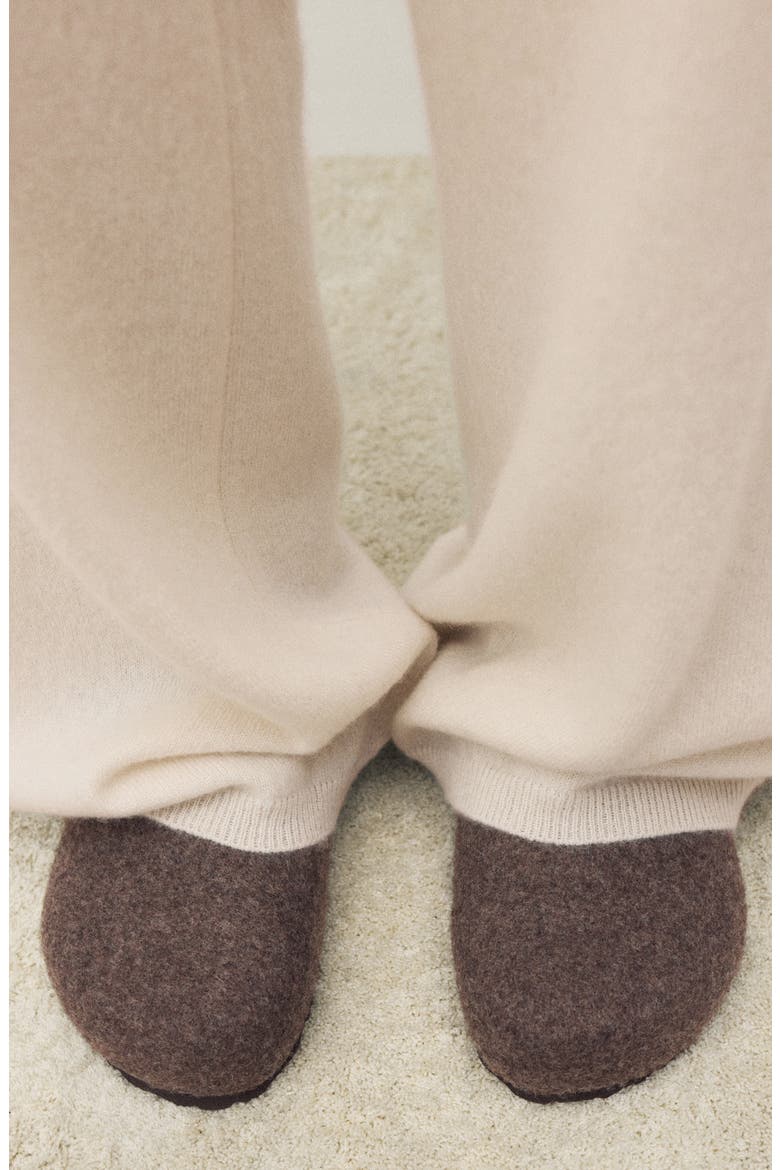Cashmere Straight Leg Jogger Pants, Alternate, color, OFF WHITE