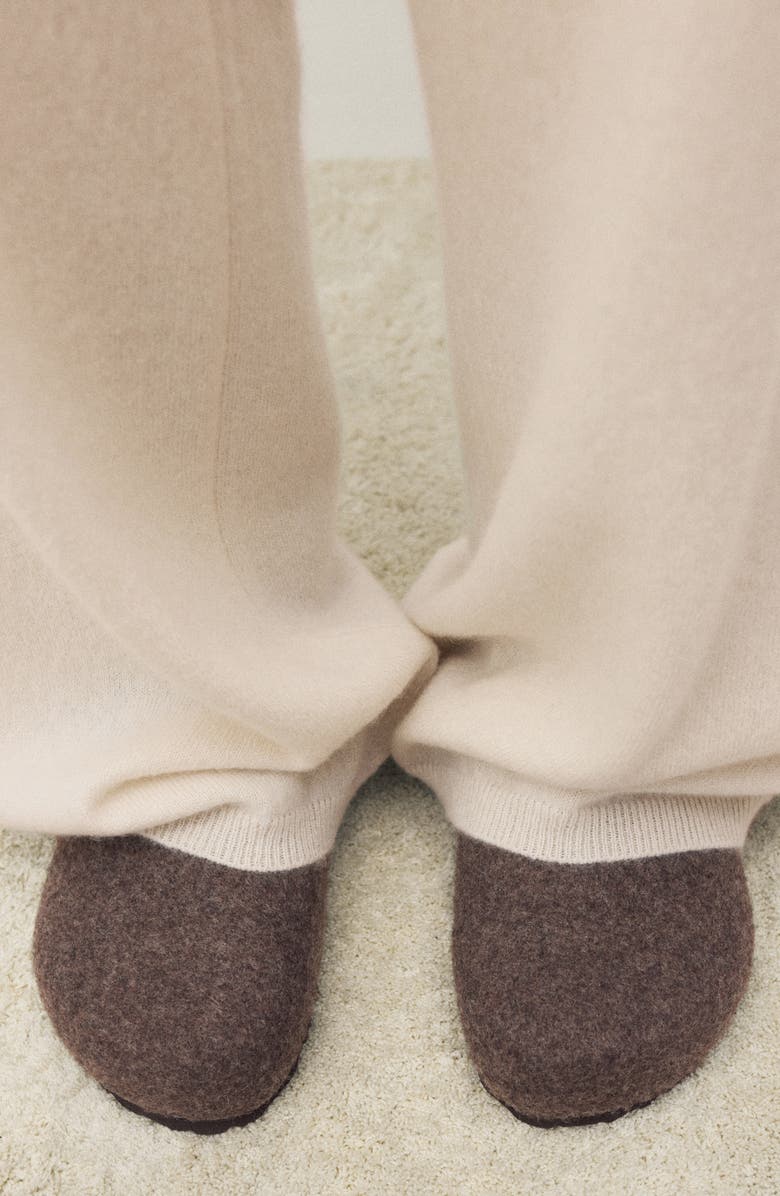 MANGO Cashmere Straight Leg Jogger Pants, Alternate, color, Off White