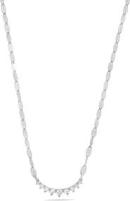 LANA 14k Gold Diamond Curved Pendant Necklace