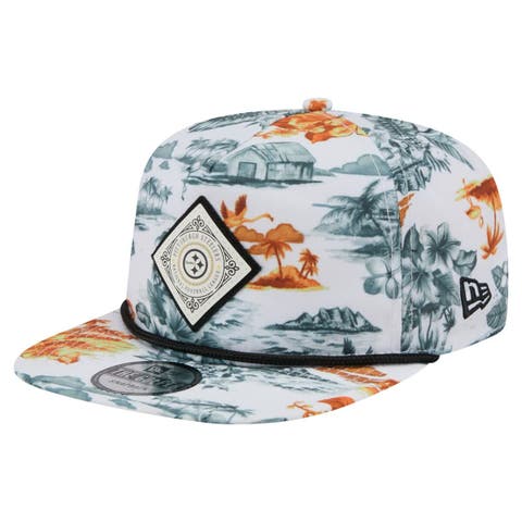 Men's New Era  White Pittsburgh Steelers Adventure Golfer Snapback Hat