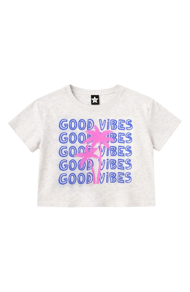 PixieLane Kids' Washed Drop Shoulder T-Shirt, Main, color, Ivory Palm