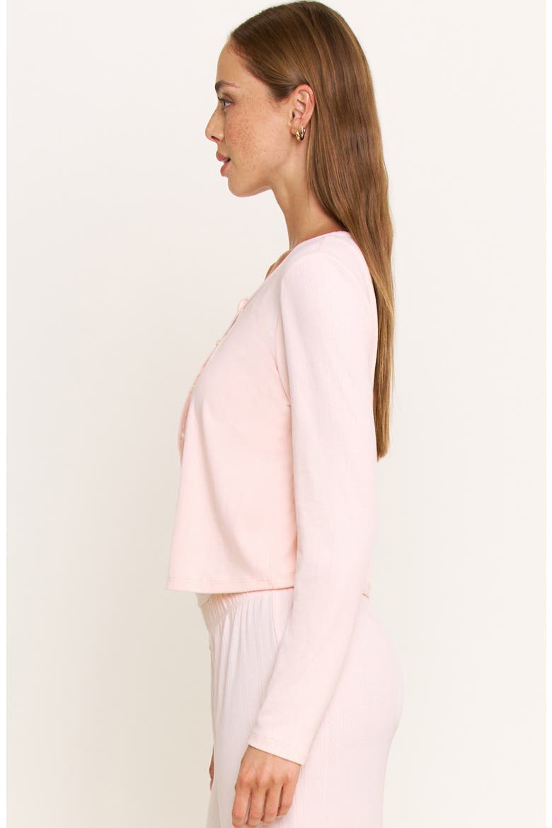 Blissful Pointelle Cardigan, Alternate, color, PEACH SORBET
