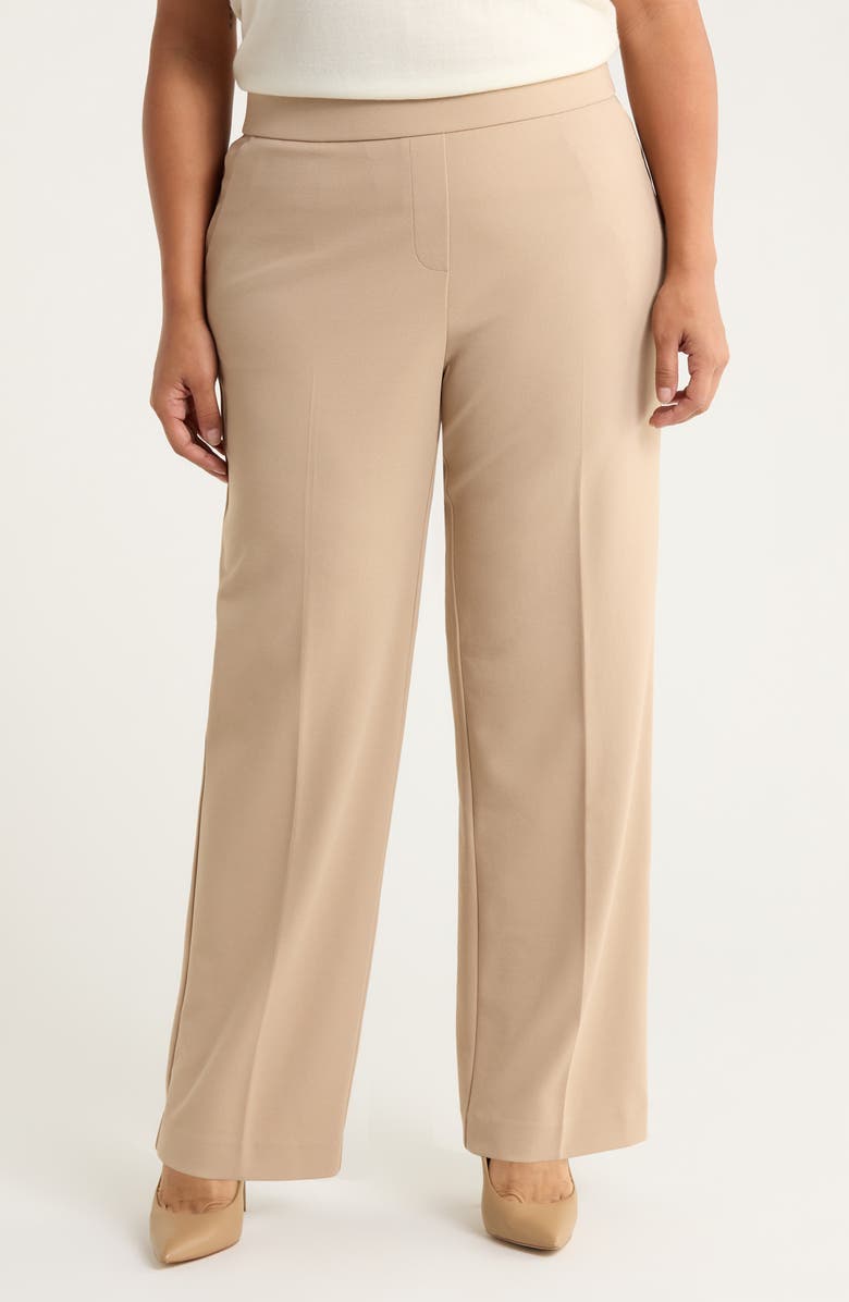AK ANNE KLEIN Straight Leg Pants, Main, color, Latte