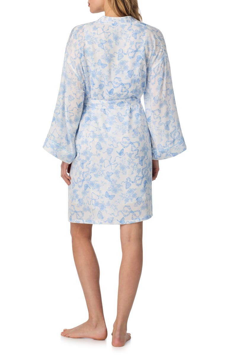 Room Service Pjs Tess Butterflies & Bows Print Short Robe, Alternate, color,