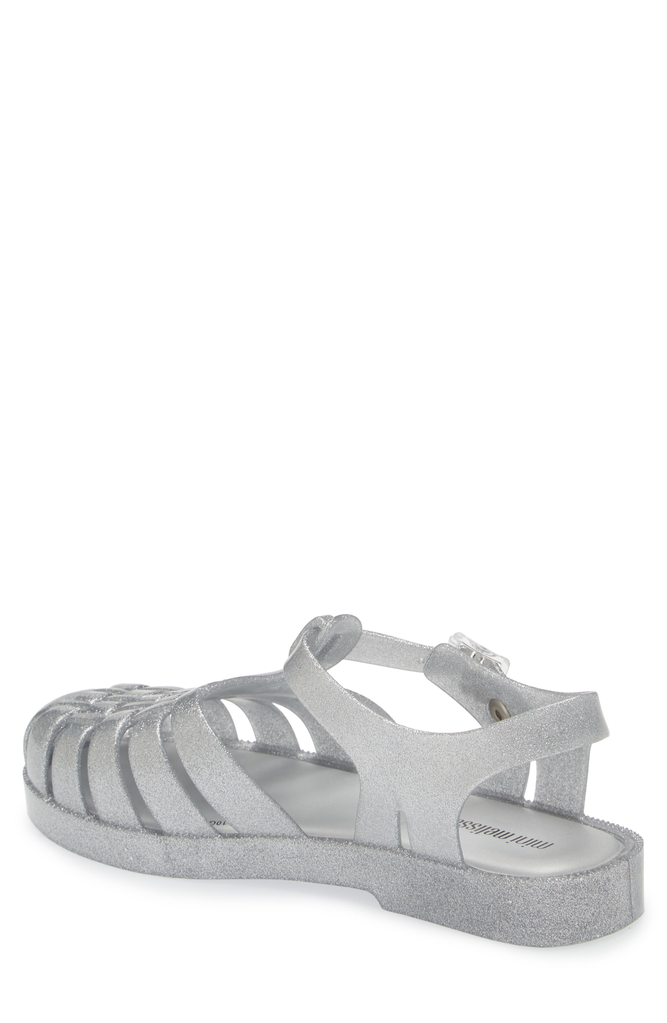 Mini Melissa Kids' Mini Posession Jelly Fisherman Sandal, Alternate, color, Clear Glit