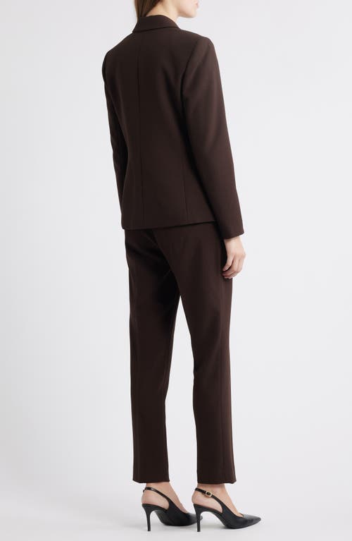Tahari Asl One-button Crepe Jacket In Brown