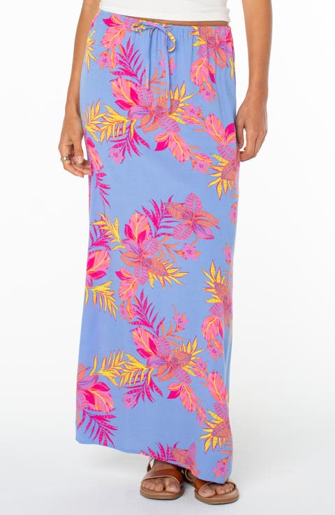 Iyla Floral Drawstring Maxi Skirt