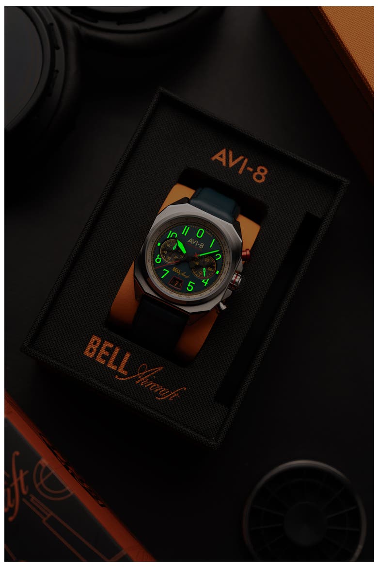 Bell X-1 Machbuster Chronograph Watch, 41mm, Alternate, color, BLUE