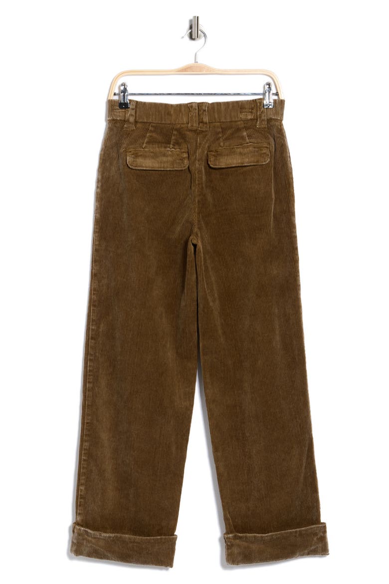 'Ab'Solution Skyrise Wide Leg Corduroy Pants, Alternate, color, WASHED GOLDEN OLIVE