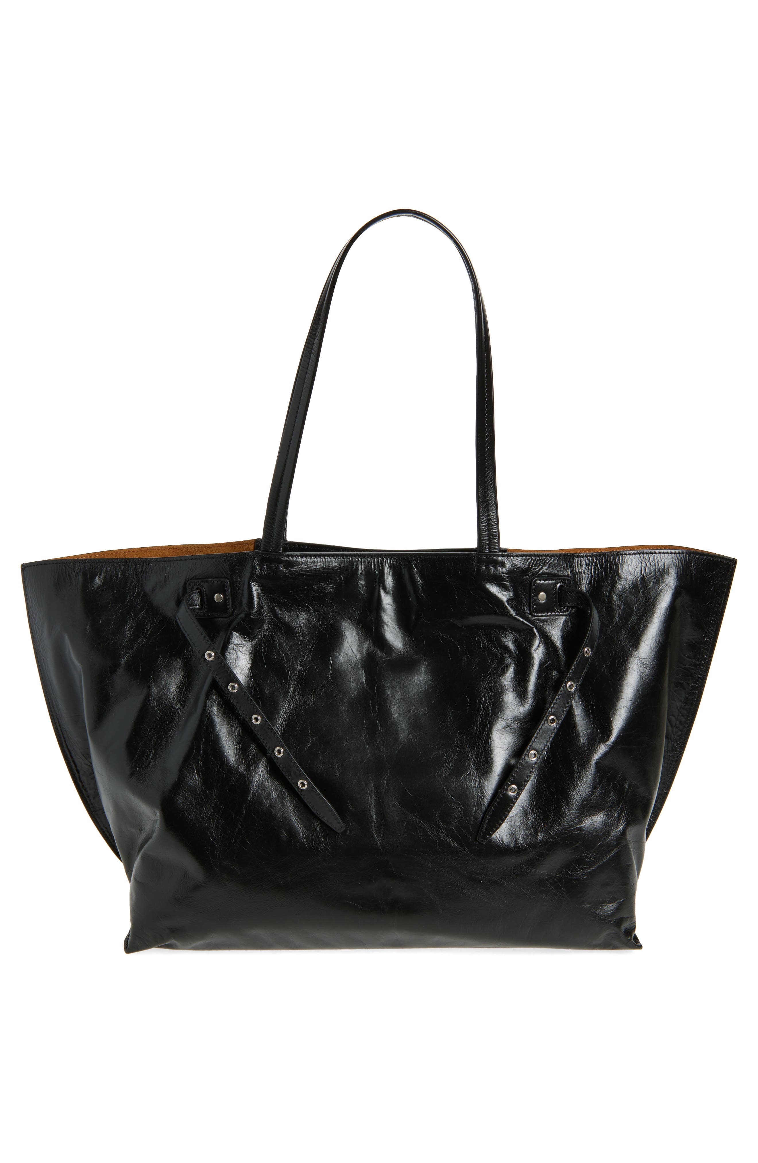 Proenza Schouler Days Leather Tote, Alternate, color, Black