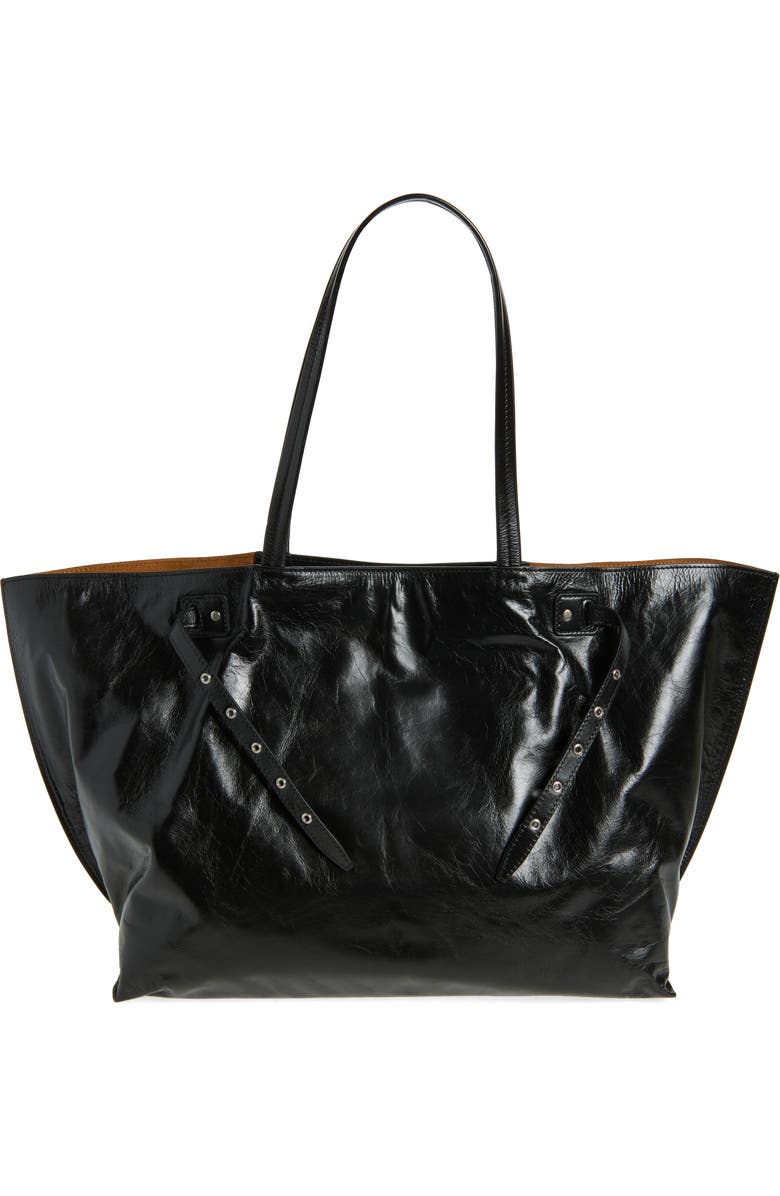 Proenza Schouler Days Leather Tote, Alternate, color, Black