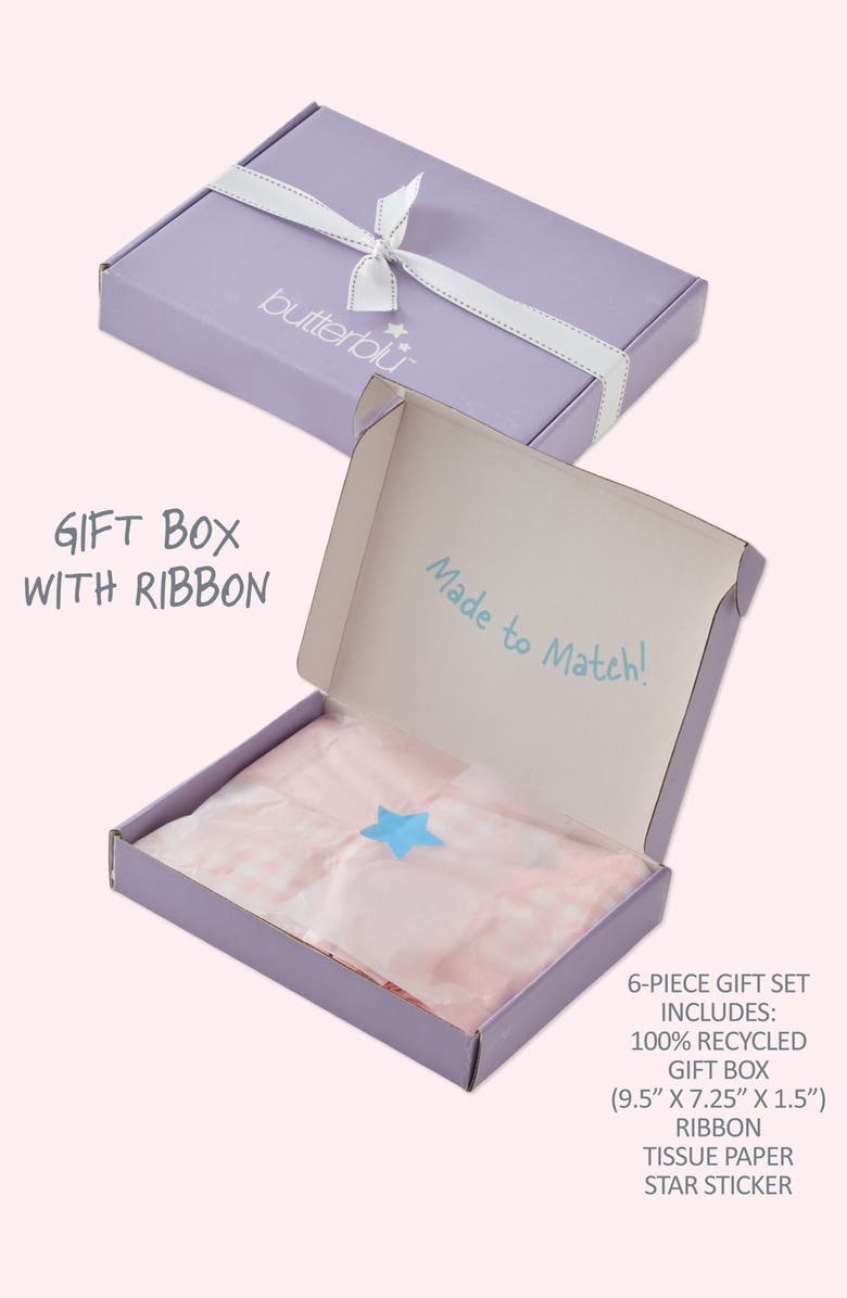 BUTTERBLU Check Me Out 6-Piece Baby Gift Set, Alternate, color, Pink Check