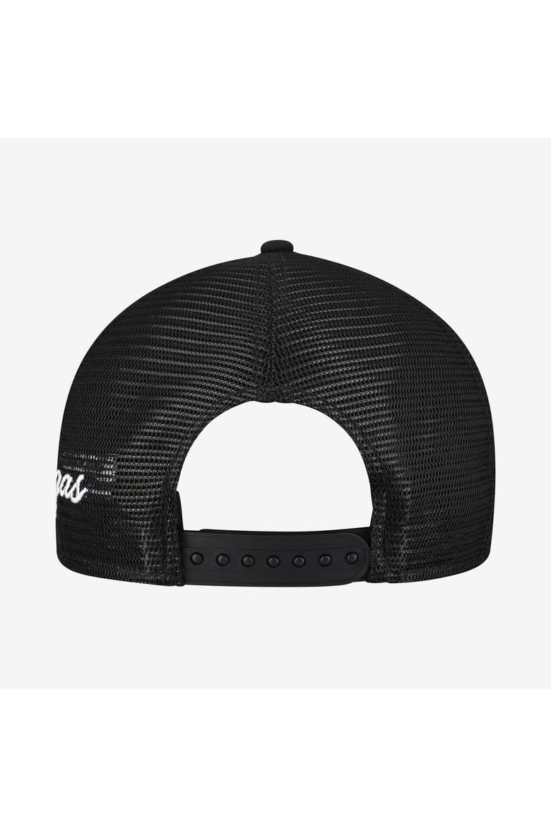 Men's New Era Black Las Vegas Raiders City Script 9FORTY A-Frame Adjustable Hat, Alternate, color, Black