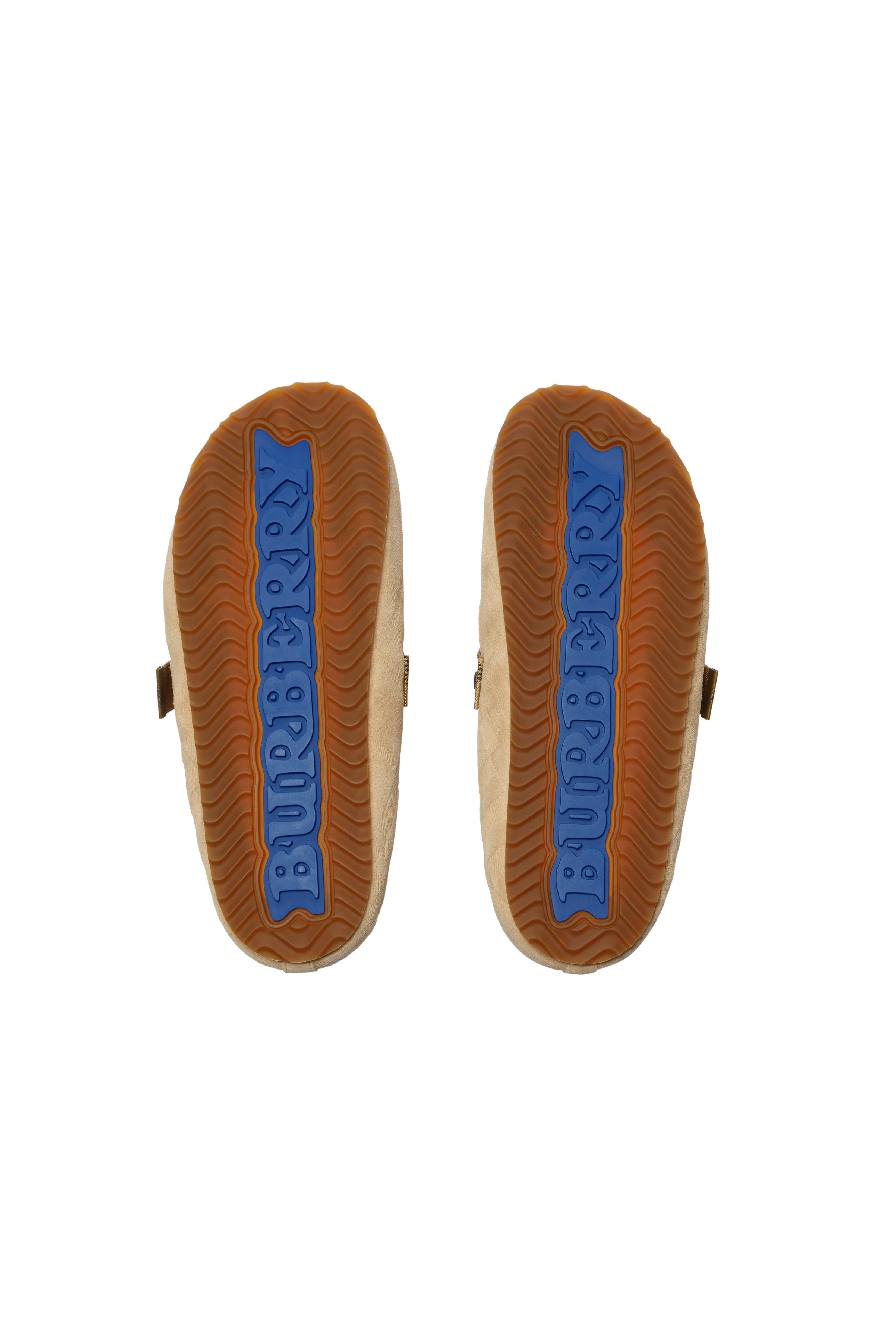 Burberry Check Shearling Urchin Clogs, Alternate, color, Blonde Beige