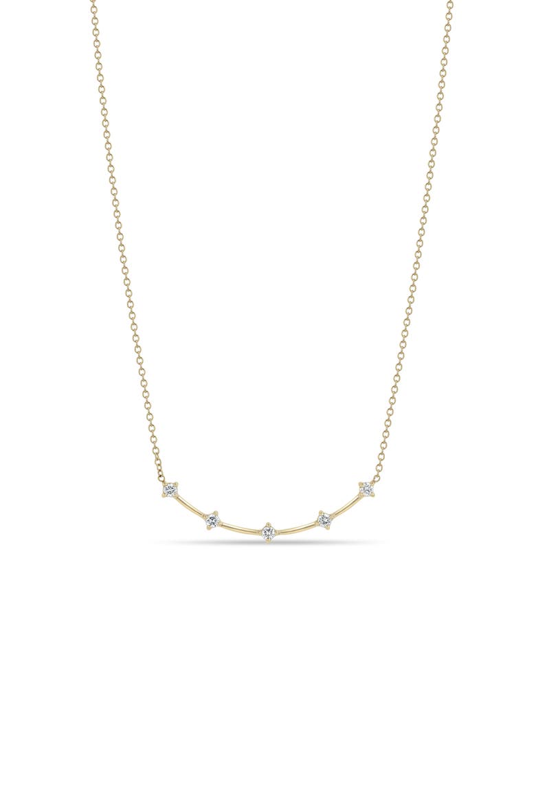 14K Yellow Gold Diamond Dash Necklace, Main, color, 14K YELLOW GOLD
