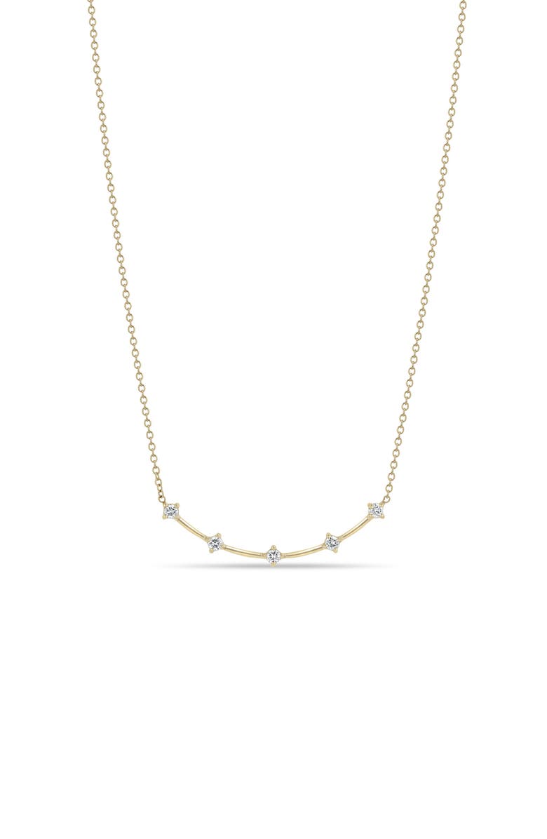 Zoë Chicco 14K Yellow Gold Diamond Dash Necklace, Main, color, 14K Yellow Gold