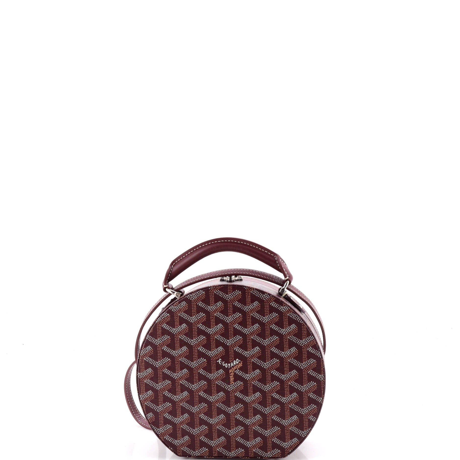 Alto Hatbox Bag Coated Canvas, Alternate, color, Burgundy