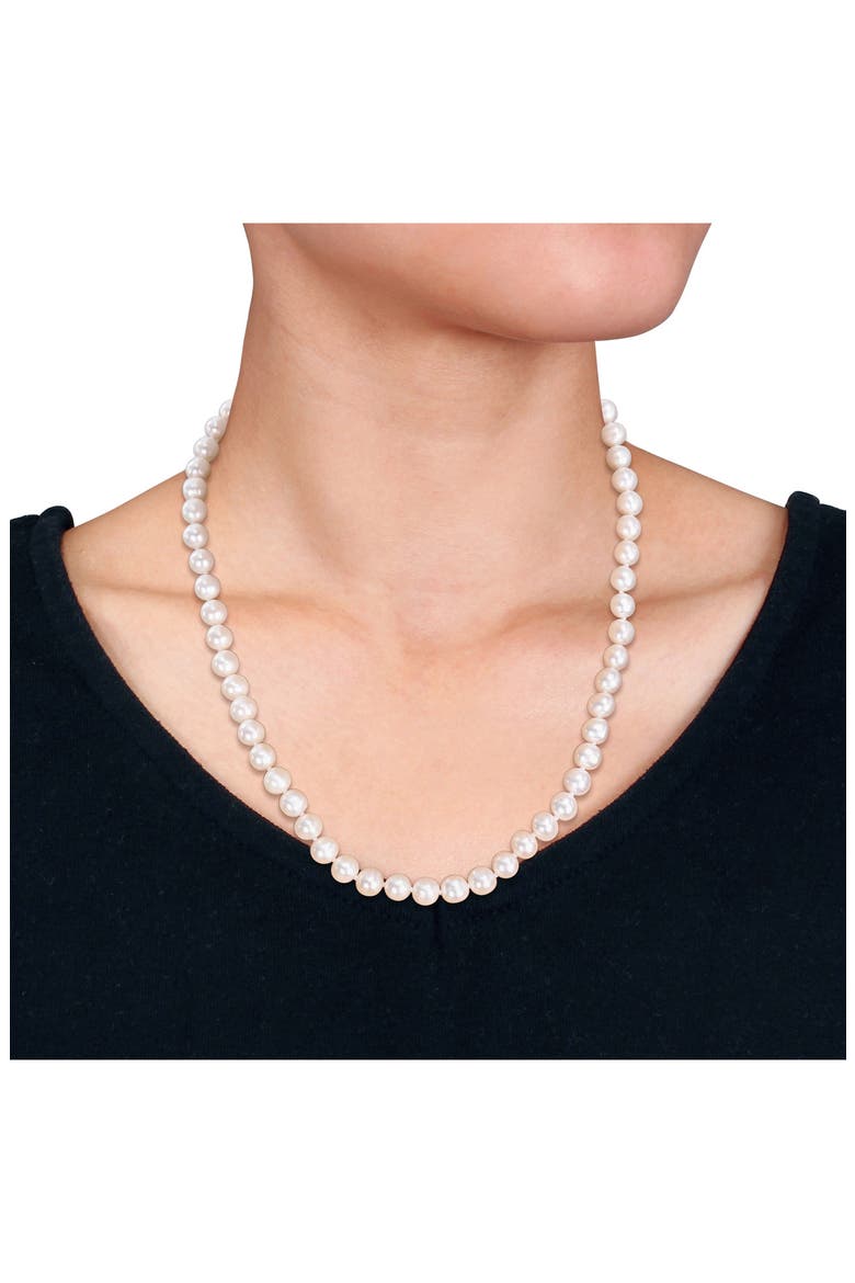 Cultured Pearl Strand Necklace, Alternate, color, WHITE