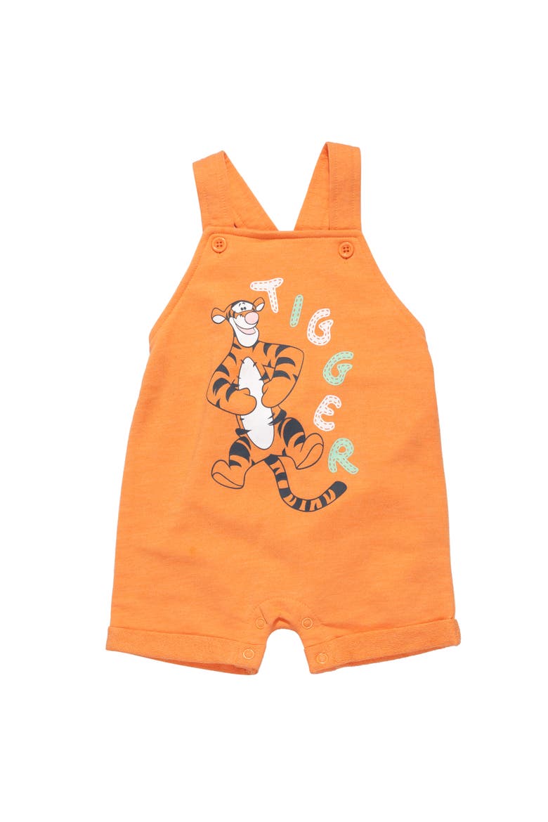 Winnie the Pooh Shortall and T-Shirt Set with Hat, Alternate, color, Tigger Orange