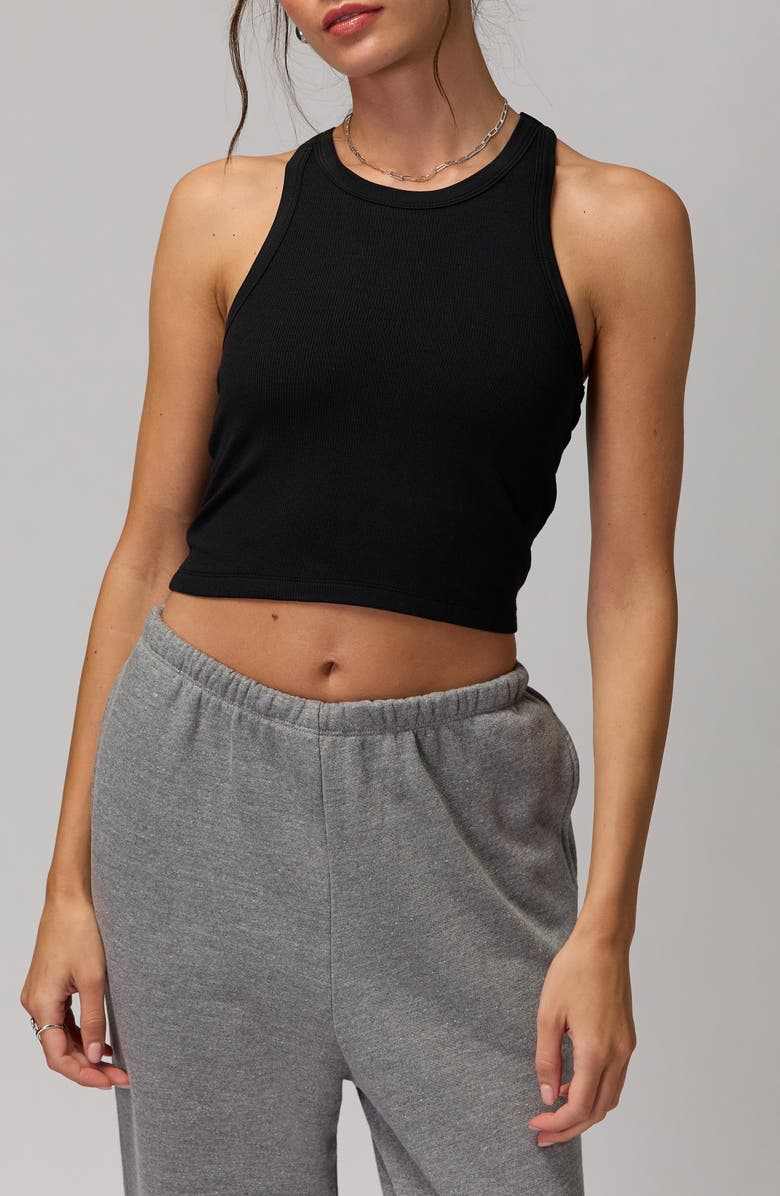 Spiritual Gangster Tori Crop Stretch Modal Rib Tank, Main, color, 