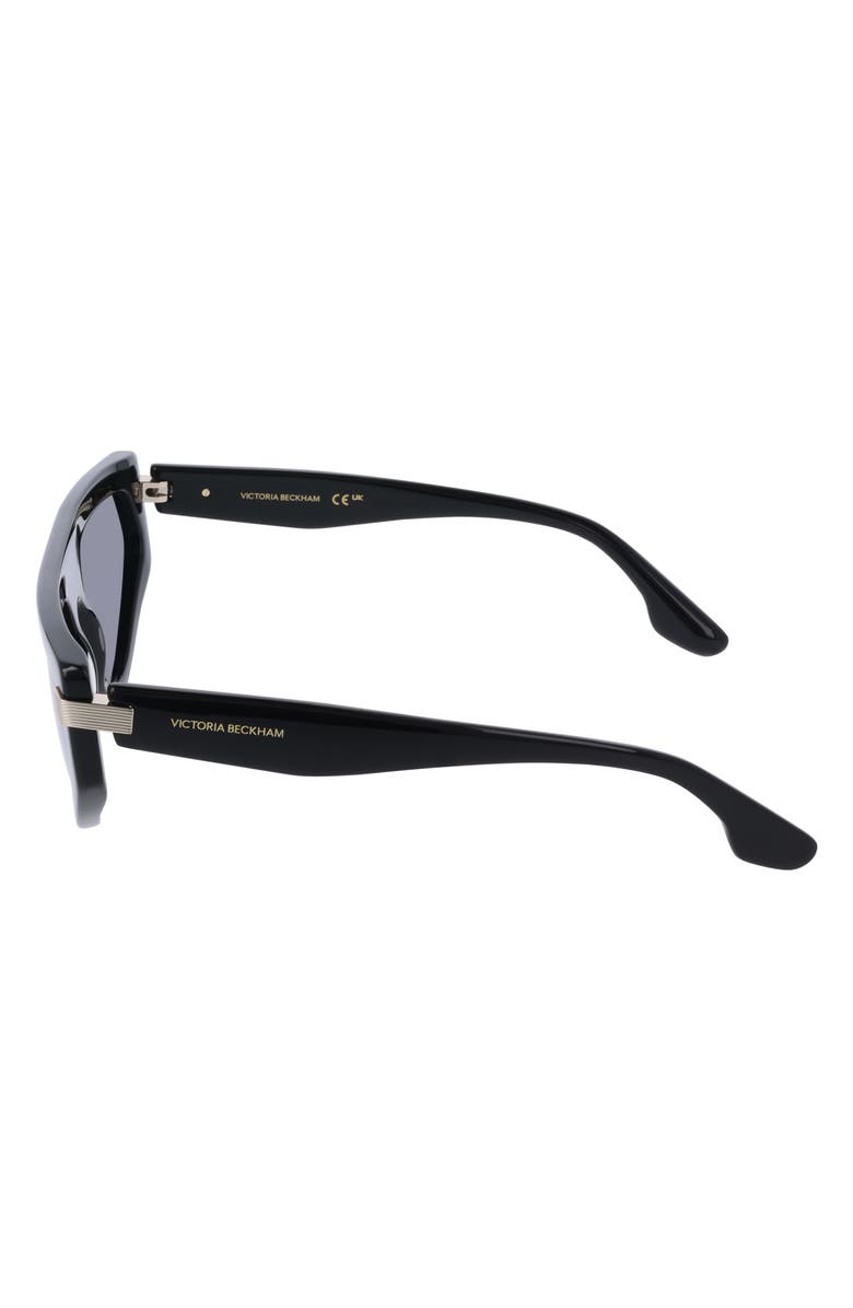 Victoria Beckham 56mm Tea Cup Sunglasses, Alternate, color, Black