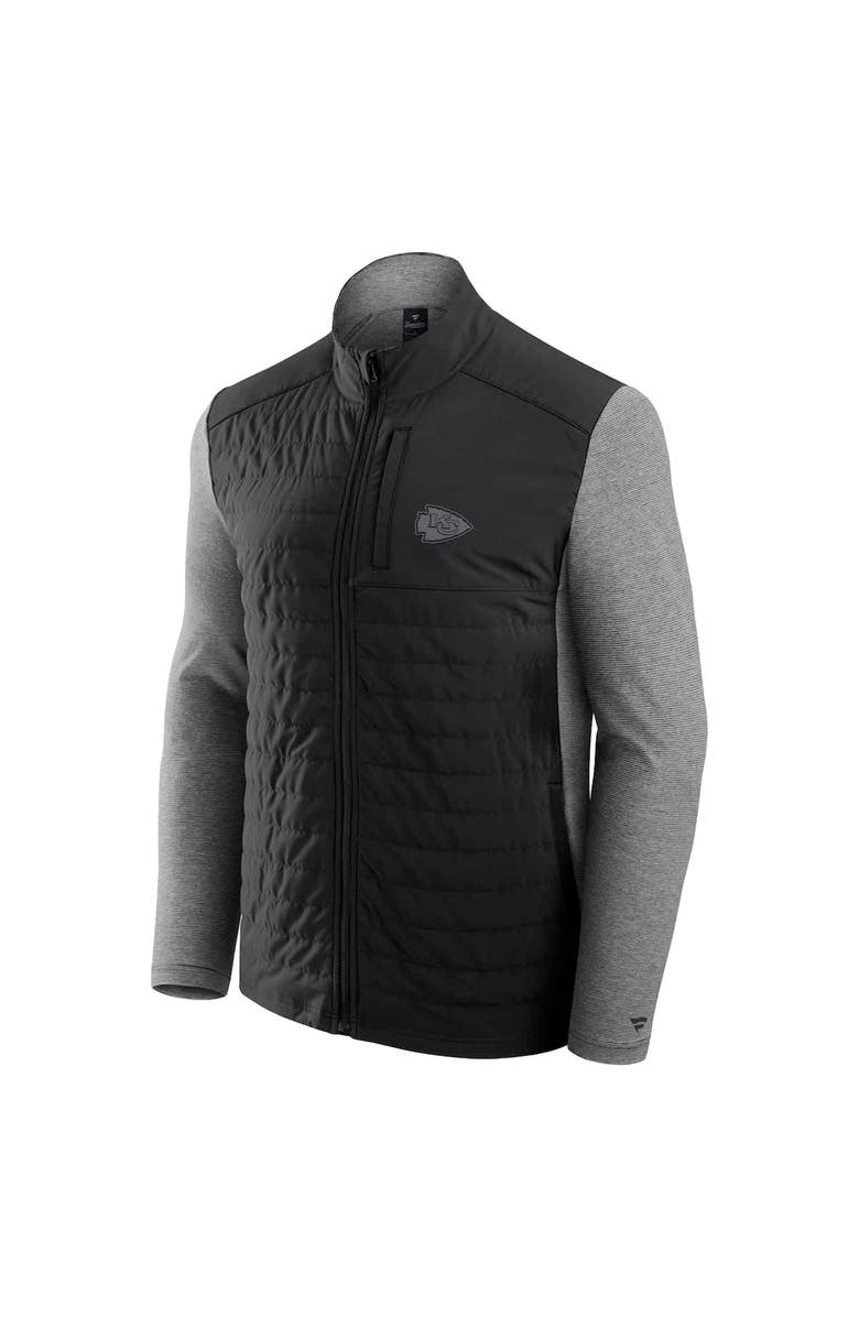 FANATICS Unisex Fanatics Black/Heather Gray Kansas City Chiefs Front Office Tonal Full-Zip Jacket, Alternate, color, Black