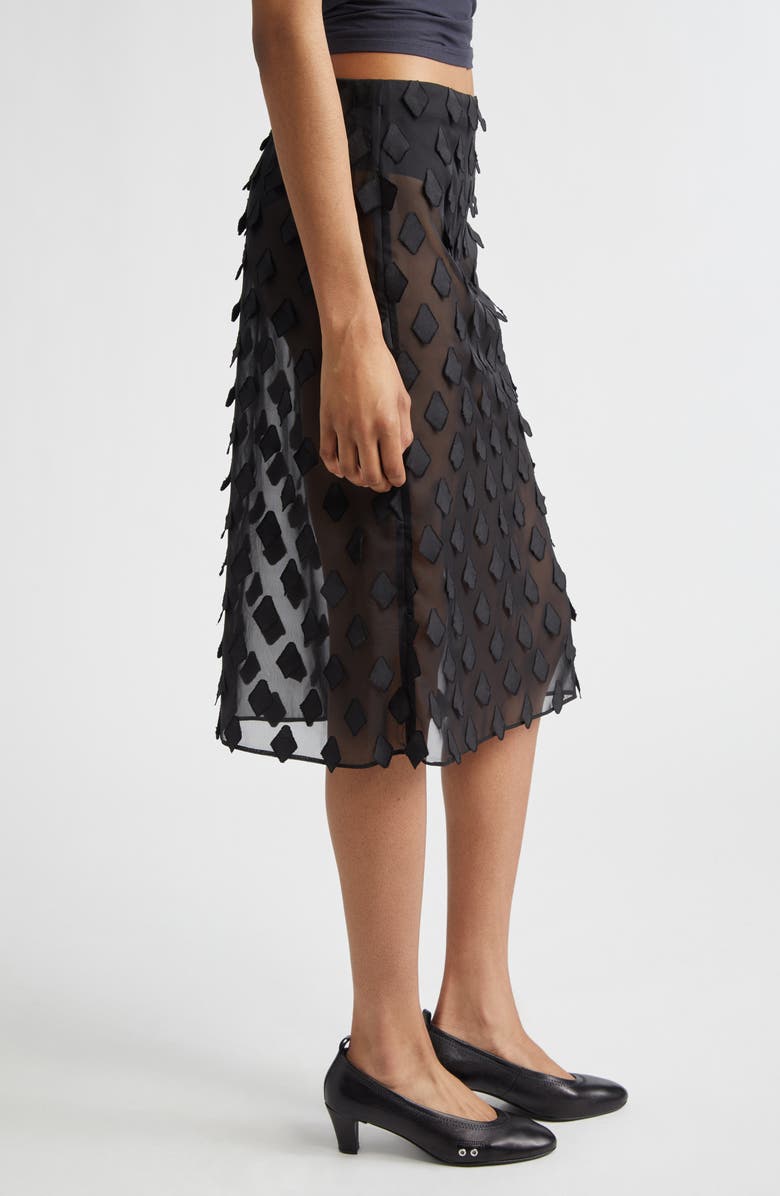 Paloma Wool Tris Sheer Midi Skirt, Alternate, color, Black