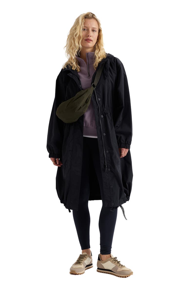 Skyllen Waterproof Hooded Rain Coat, Alternate, color, INKWELL