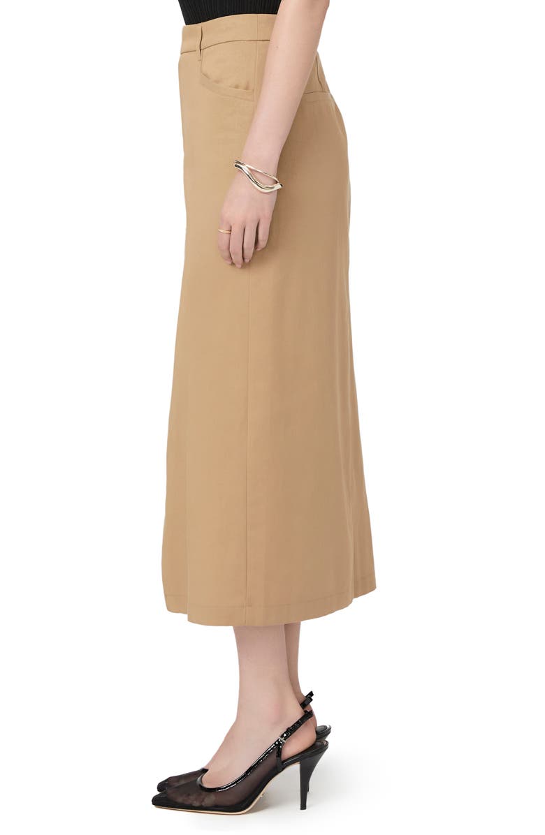 PAIGE Maureen Midi Skirt, Alternate, color, Sandstone