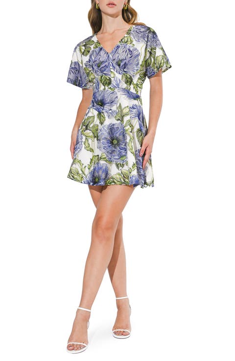 Cynthia Floral Embroidery Minidress