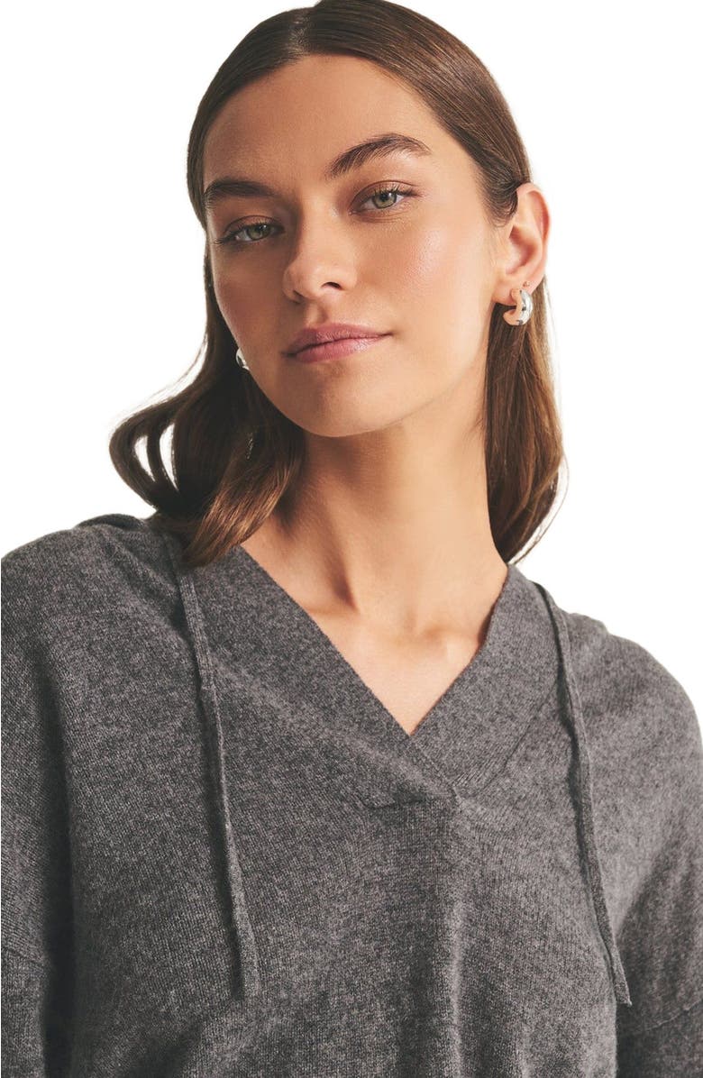 NAADAM Lightweight Cashmere Open Neck Hoodie, Alternate, color,