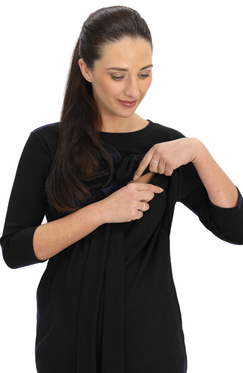 Angel Maternity Tie Waist Maternity Dress, Alternate, color, 