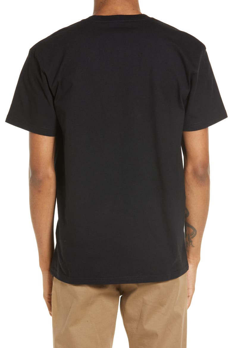 Chase Crewneck T-Shirt, Alternate, color, BLACK/GOLD