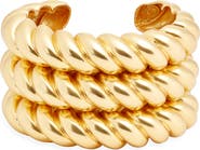 Karine Sultan Twisted Rope Statement Cuff Bracelet