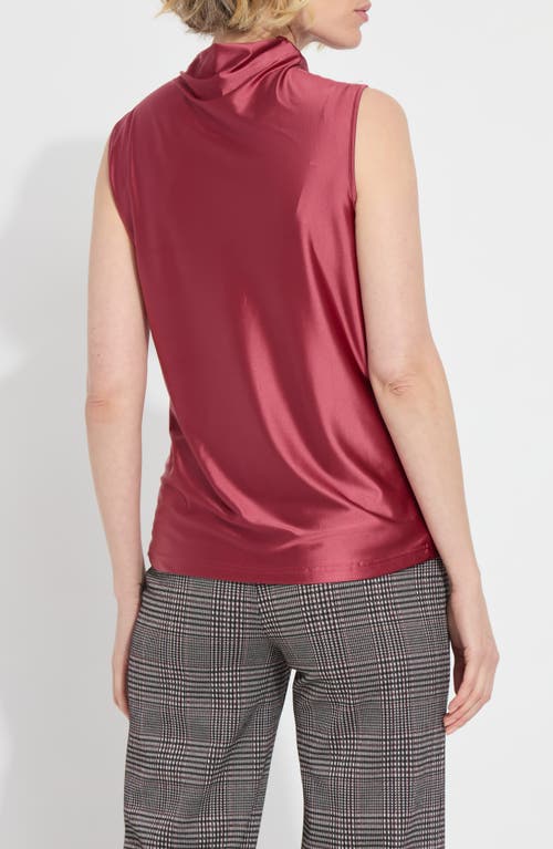 Lyssé Irina Satin Jersey Top In Peony In Pink
