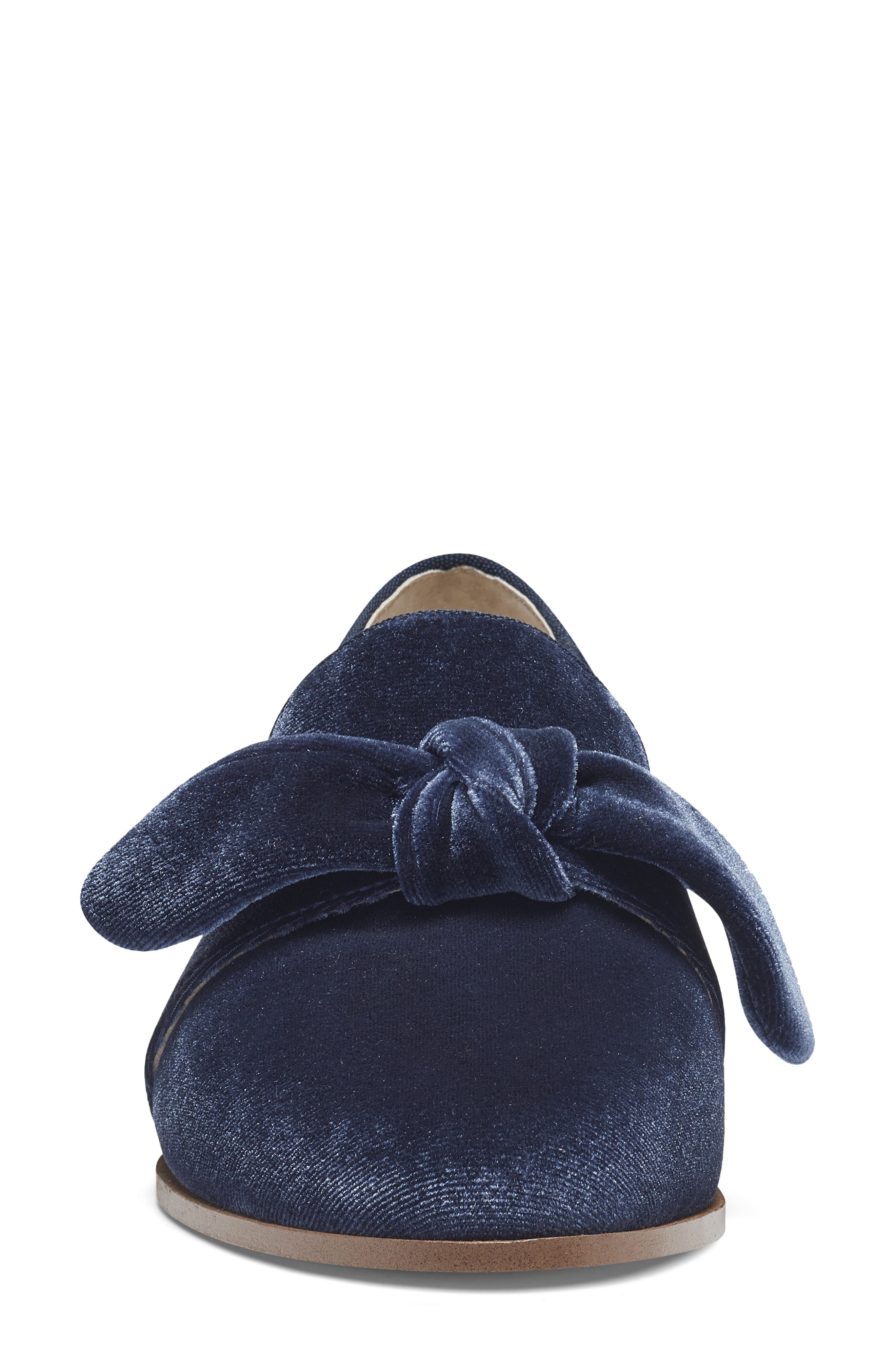 Jamia Bow Loafer, Alternate, color, OXFORD BLUE VELVET