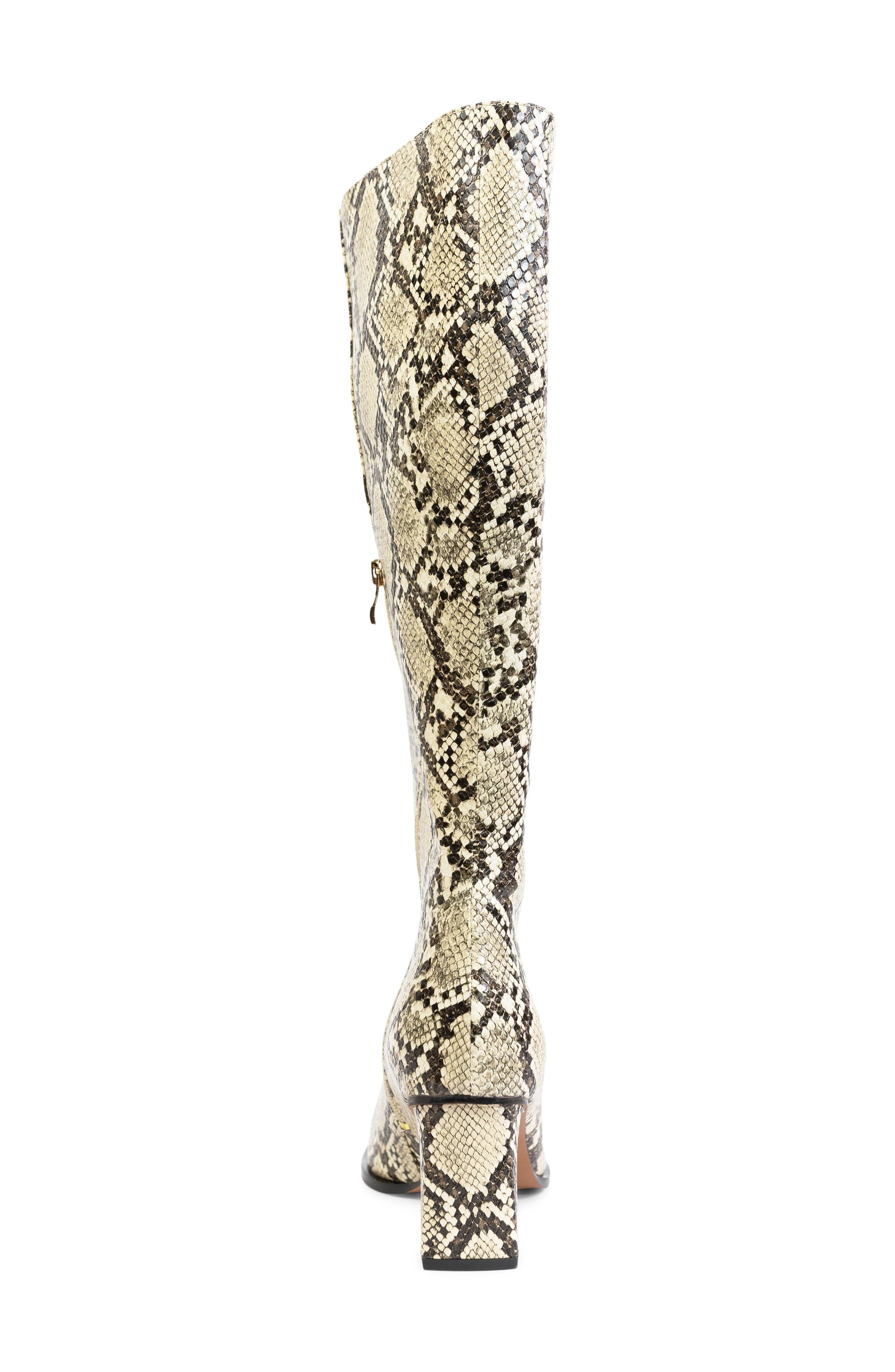 McKenzie Faux Leather Knee High Boot, Alternate, color, SNAKESKIN